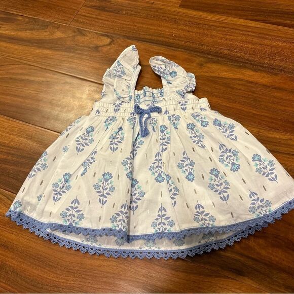 Haute Hippie white/blue patterned sleeveless dress NWT - Picture 2 of 4